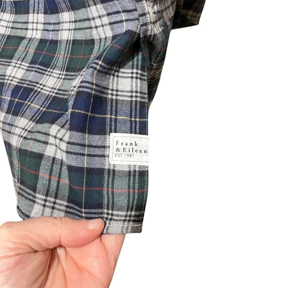 Frank And Eileen Women’s Finbar Blue Plaid Button Down Shirt - Picture 5 of 13
